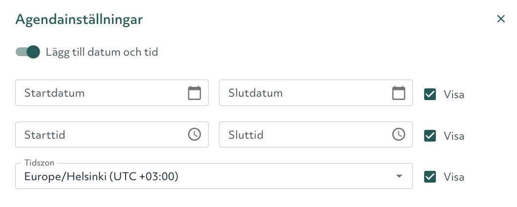Lägg till datum och tid